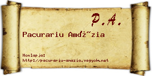 Pacurariu Amázia névjegykártya